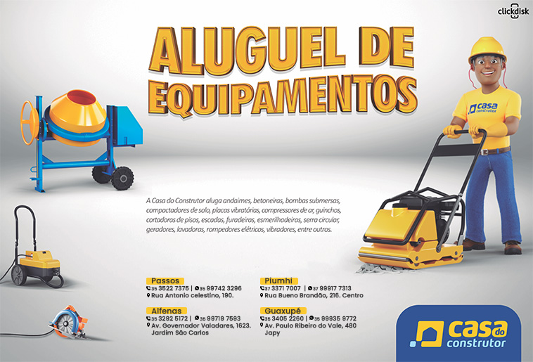 CASA DO CONSTRUTOR - ALUGUEL DE EQUIPAMENTOS, 3522-7375 - Click & Disk