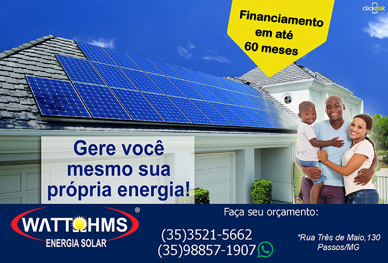 Banner WATTOHMS ENERGIA SOLAR
