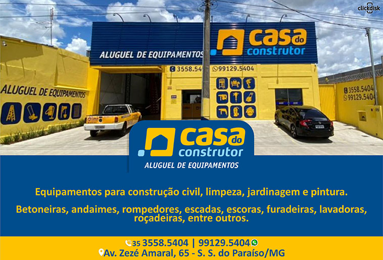 CASA DO CONSTRUTOR - Poços de Caldas - Locação de Equipamentos
