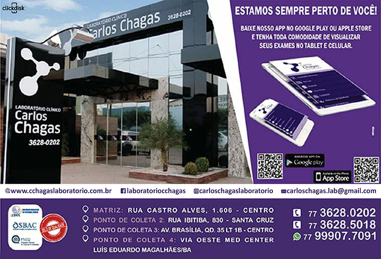 laboratorio clinico carlos chagas rua castro alves 3628 0202 click disk