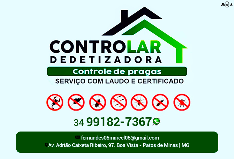 Controlar Dedetizadora & Desentupidora Patos de Minas